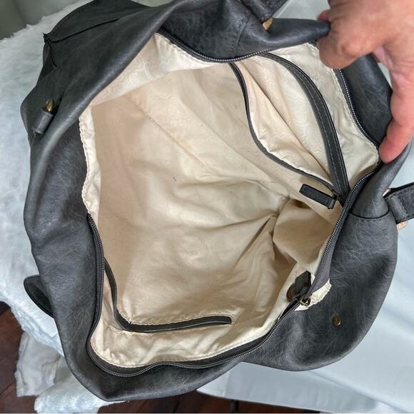 Hayden Harnett Grey Tote Satchel Handbag - Picture 13 of 14